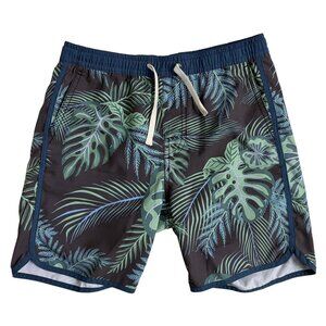 Fair Harbor Anchor Swim Trunks (Navy Evergreen) - Size Large